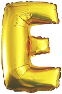 Шар (40''/102 см) Буква, E, Золото