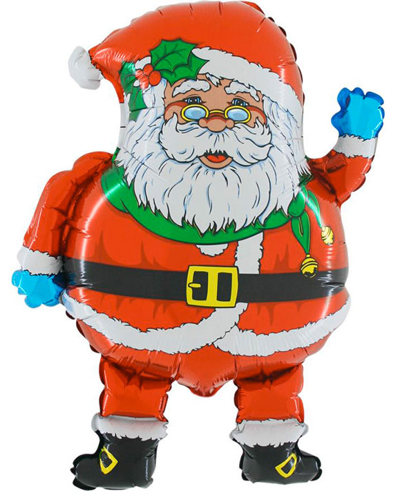 Фигура Мишка - Дед Мороз из воздушных шаров