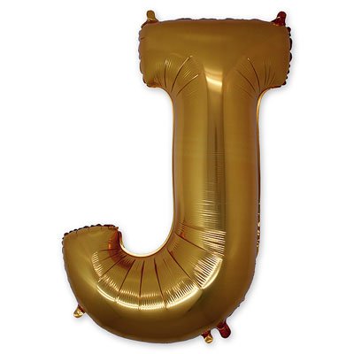 Шар-фигура буква J 40" Gold