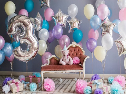 Оформление дня рождения воздушными шарами