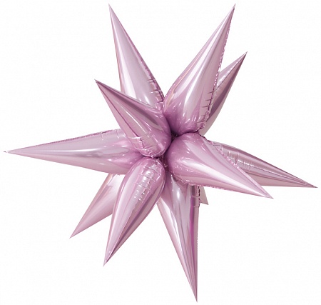 Фольгированный шар (26''/66 см) Фигура, Звезда составная, Розовый, 1 шт.  