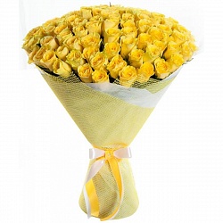 101 желтая Роза (60 см)