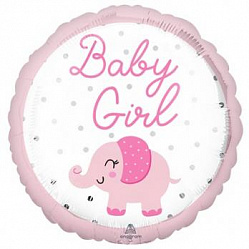 Круг "BABY GIRL Слоник розовый", 46 см