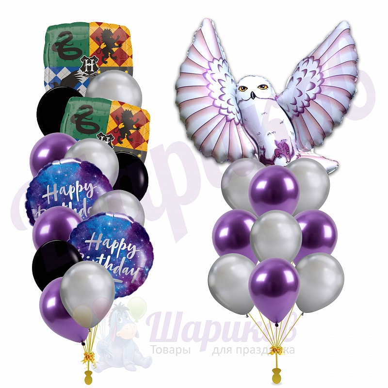 Фигура, Сова с днем рождения, Фиолетовый, 61 см - Купить в Старом Осколе