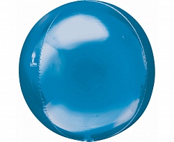  Шар 3D СФЕРА  Металлик Blue 16"/41 см