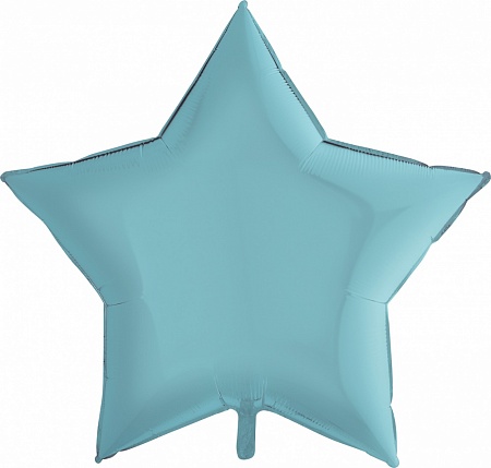 Фольгированный шар (36''/91 см) Звезда, Голубой, 1 шт.   