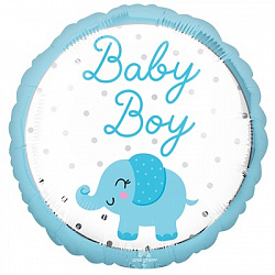 Круг "BABY BOY Слоник голубой", 46 см