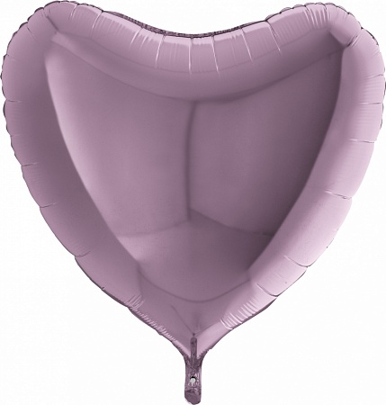 Фольгированный шар (36''/91 см) Сердце, Сиреневый, 1 шт.   