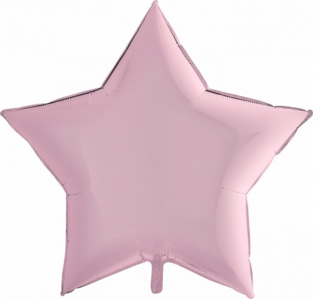Фольгированный шар (36''/91 см) Звезда, Розовый, 1 шт.   