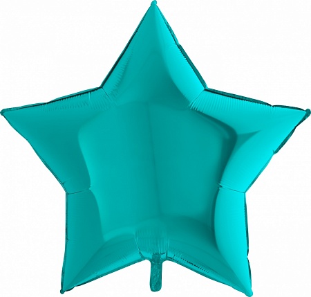 Фольгированный шар (36''/91 см) Звезда, Тиффани, 1 шт.   