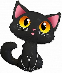 Фигура, Котенок, Черный, 91 см