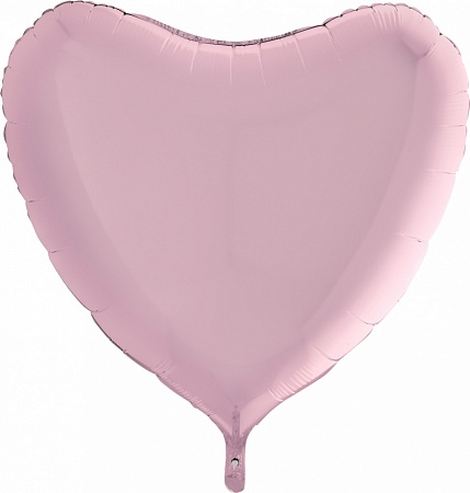Фольгированный шар (36''/91 см) Сердце, Розовый, 1 шт.   
