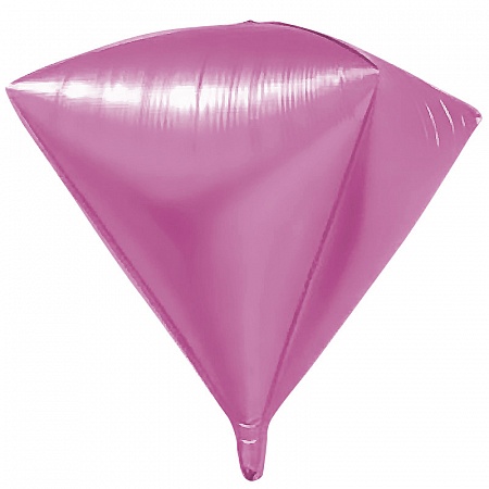 Шар 3D (24''/61 см) Алмаз, Розовый, 1 шт.